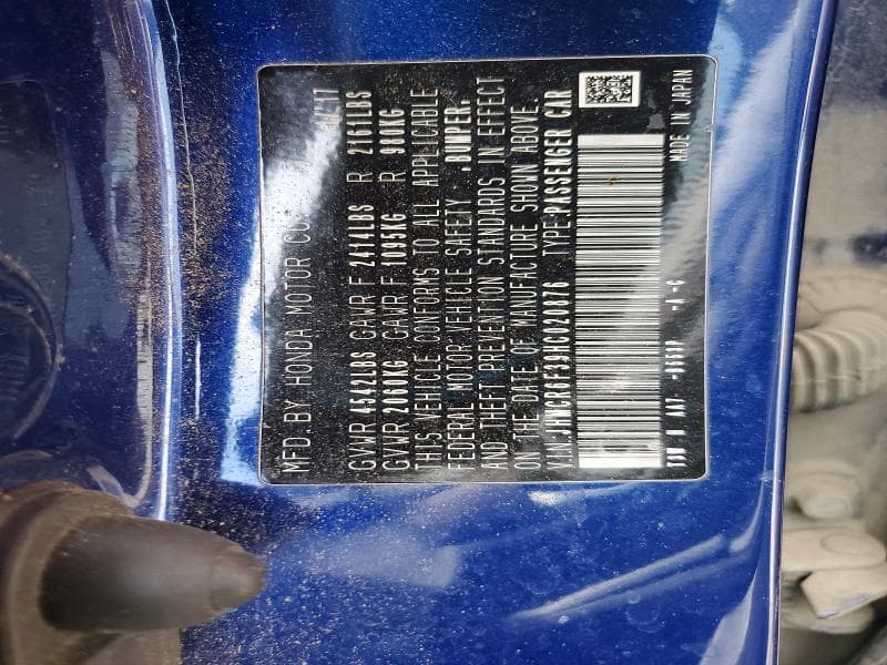 2017 HONDA ACCORD HYBRID 12