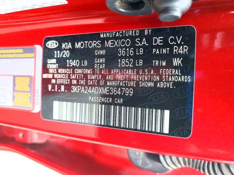 2021 KIA RIO S 12