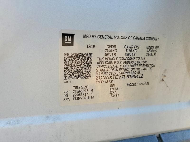 2020 CHEVROLET EQUINOX LT 13