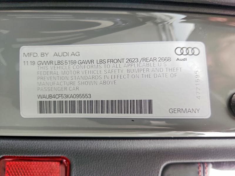 2019 AUDI S5 PREMIUM PLUS 12