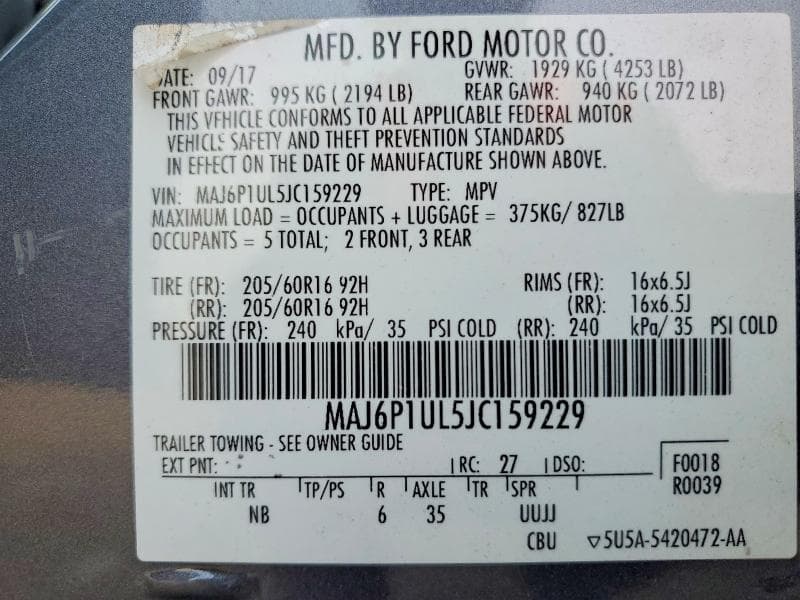 2018 FORD ECOSPORT SE 13