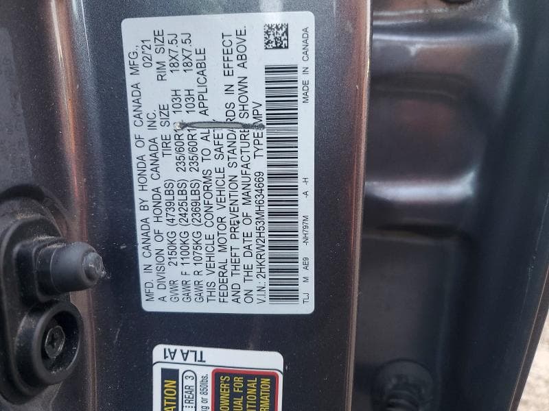 2021 HONDA CR-V EX 13