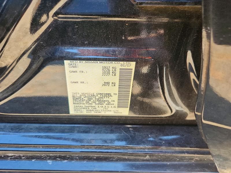 2017 NISSAN ALTIMA 2.5 SR 12