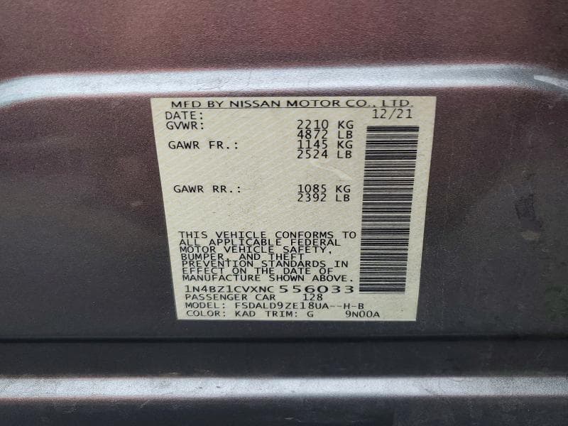 2022 NISSAN LEAF SV PLUS 12