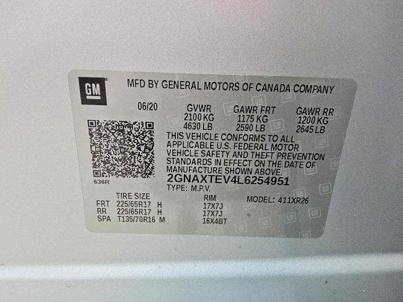 2020 CHEVROLET EQUINOX LT 12