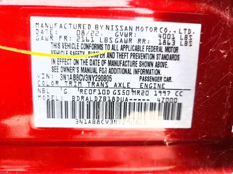 2022 NISSAN SENTRA SV 13