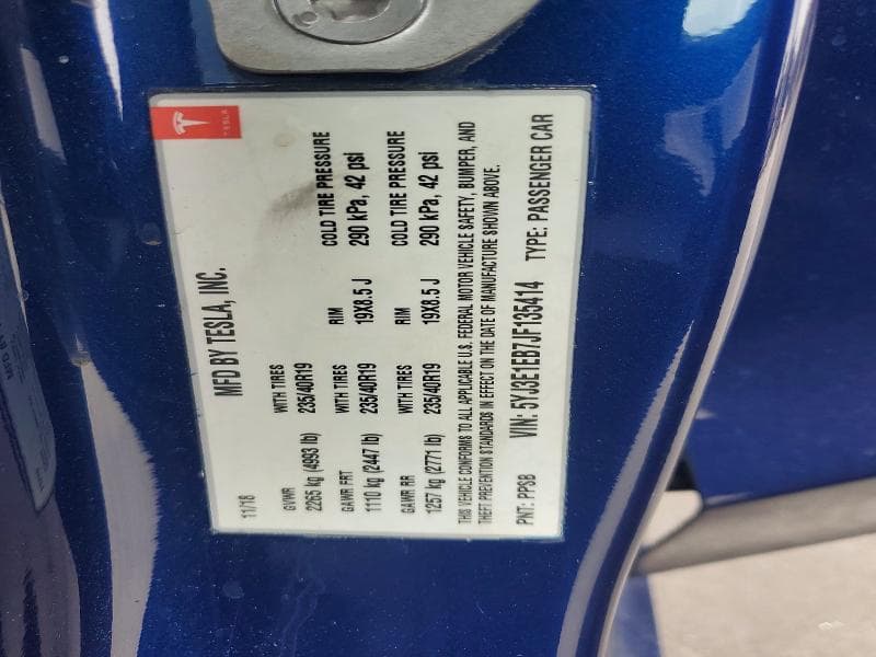 2018 TESLA MODEL 3 12