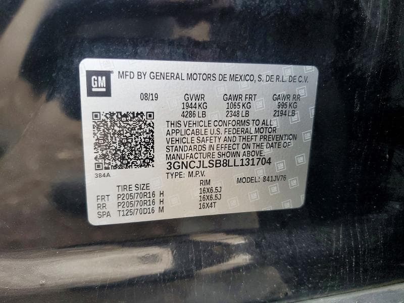 2020 CHEVROLET TRAX 1LT 13