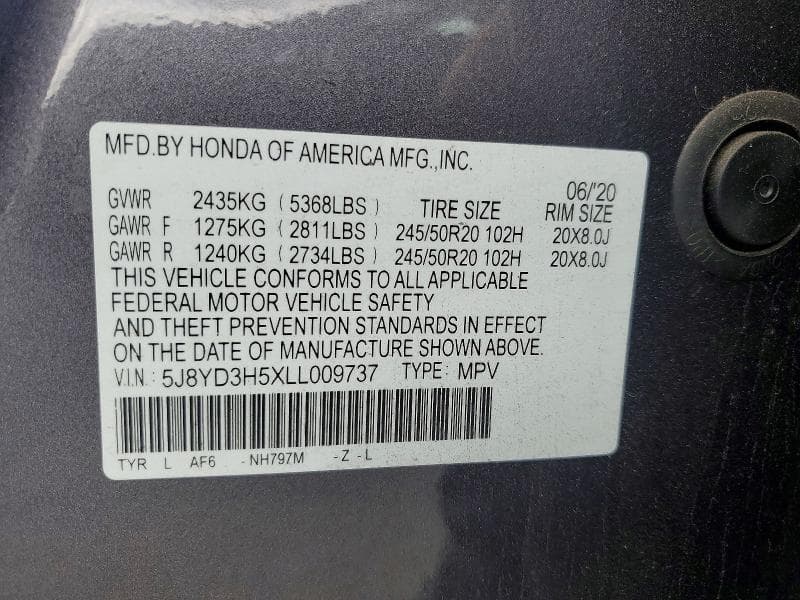 2020 ACURA MDX TECHNOLOGY 12