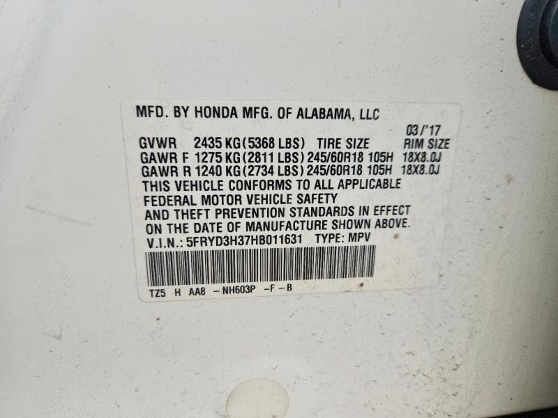 2017 ACURA MDX 12