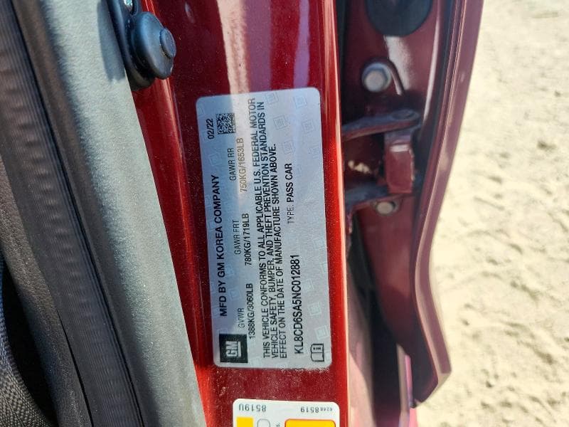 2022 CHEVROLET SPARK 1LT 12