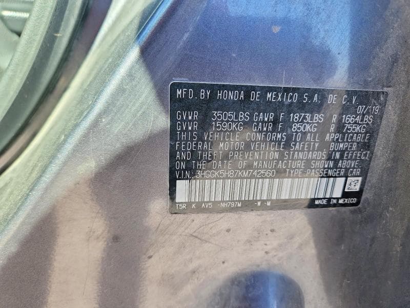 2019 HONDA FIT EX 13