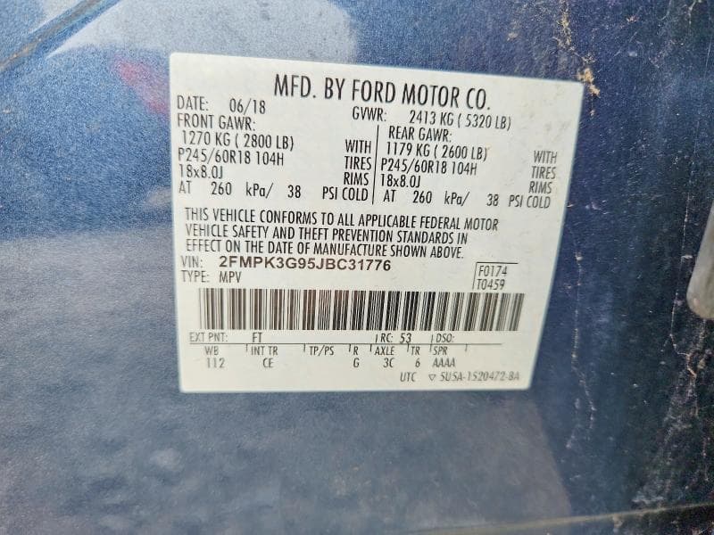 2018 FORD EDGE SE 12