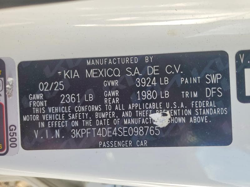 2025 KIA K4 LXS 13