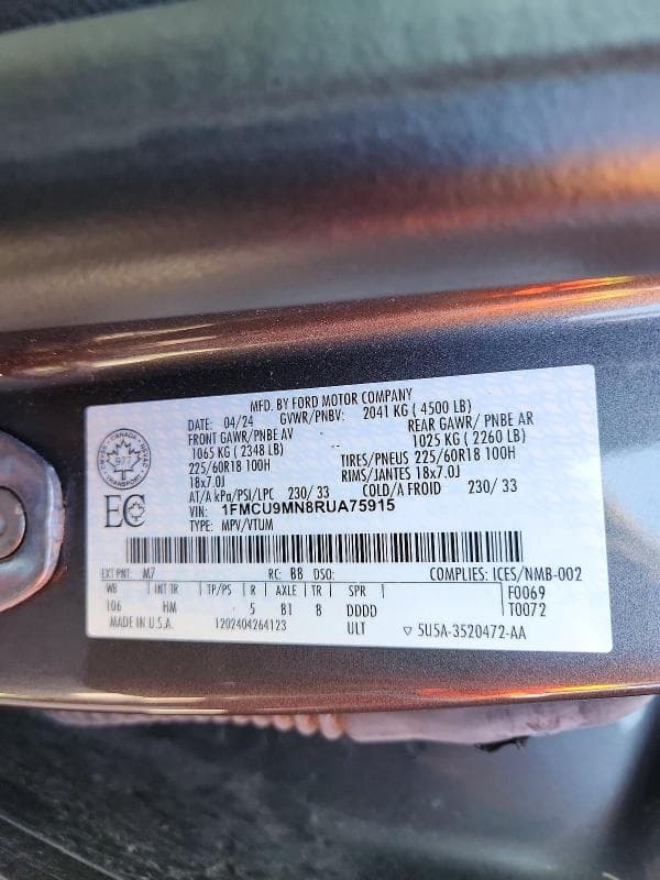 2024 FORD ESCAPE ST LINE 14