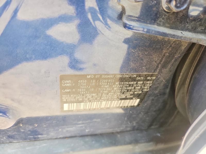 2020 SUBARU OUTBACK LIMITED 13