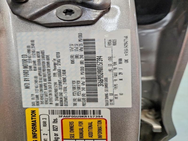 2019 FORD FUSION TITANIUM 12