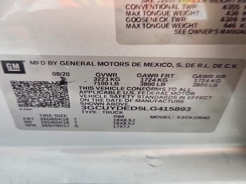 2020 CHEVROLET SILVERADO K1500 LT 12