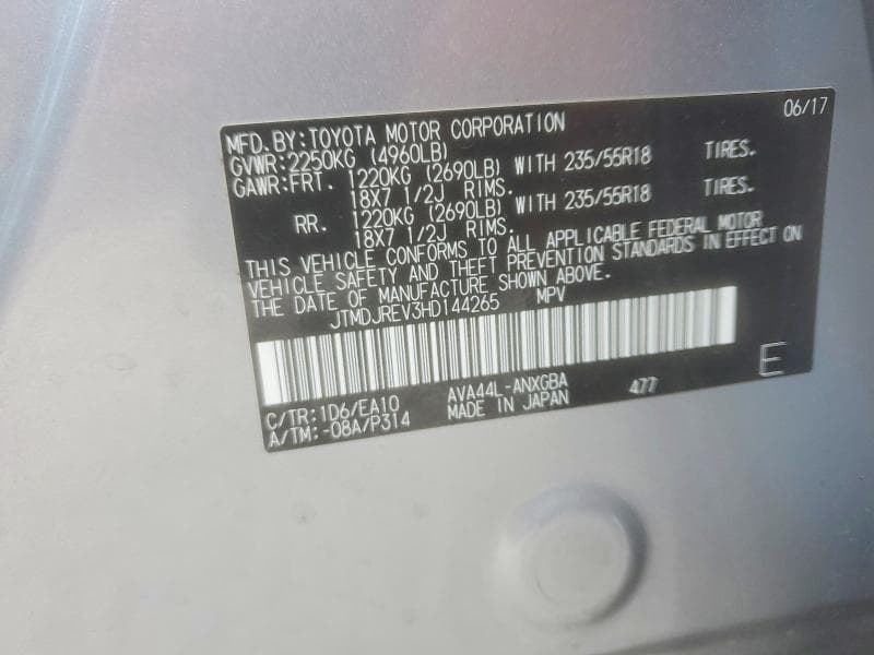 2017 TOYOTA RAV4 HV LIMITED 13