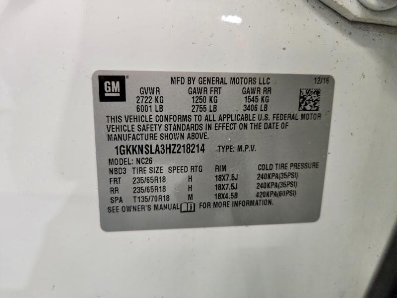 2017 GMC ACADIA SLE 13