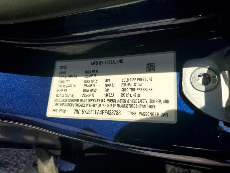2023 TESLA MODEL 3 12