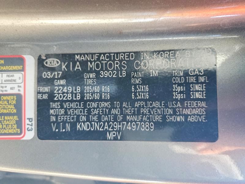 2017 KIA SOUL BASE 13