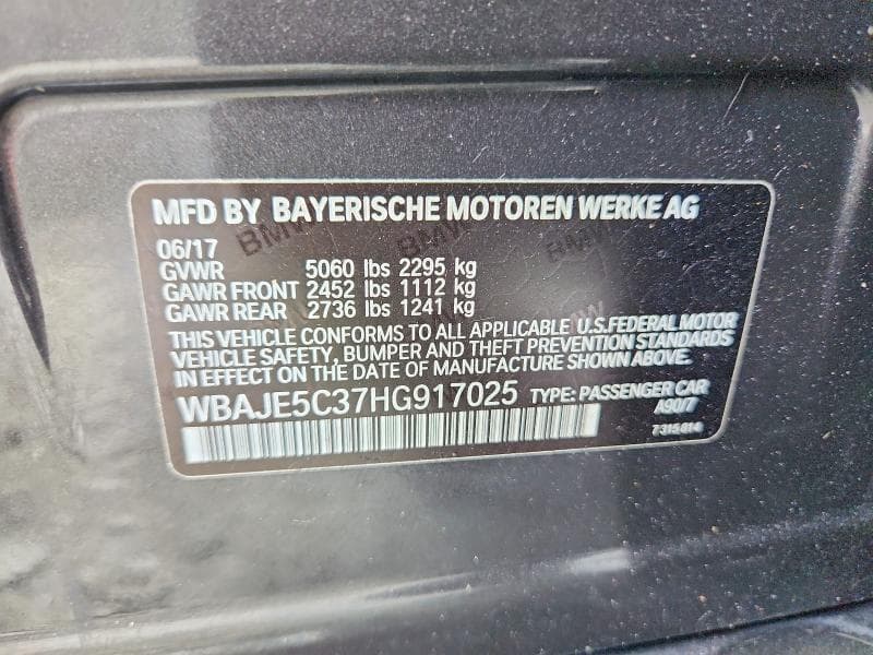 2017 BMW 540 I 12