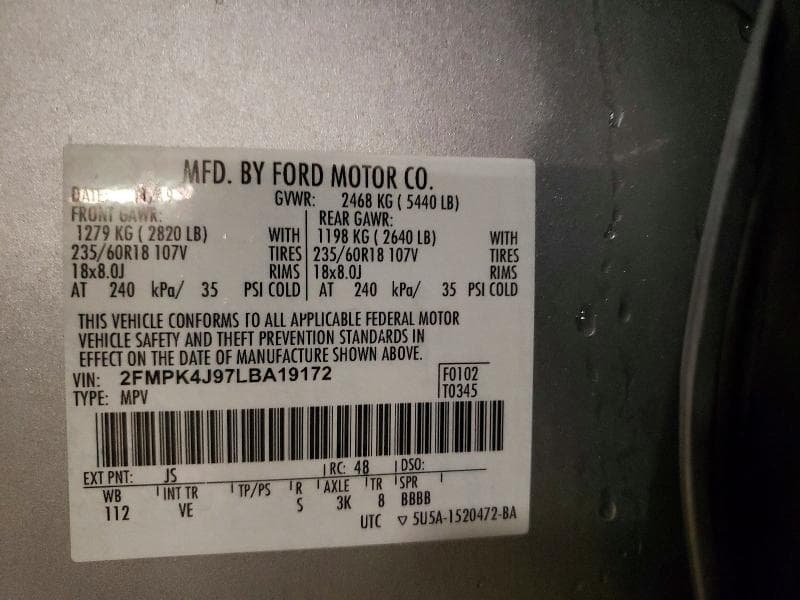 2020 FORD EDGE SEL 13