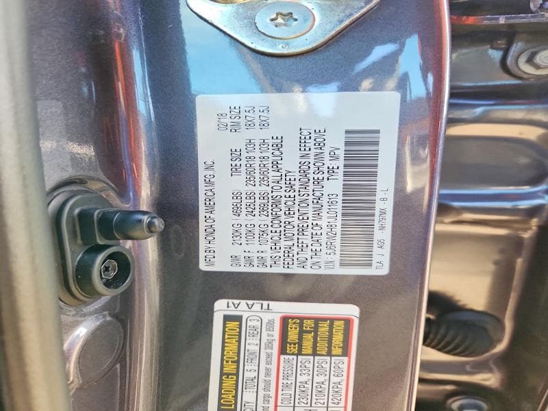 2018 HONDA CR-V EXL 13