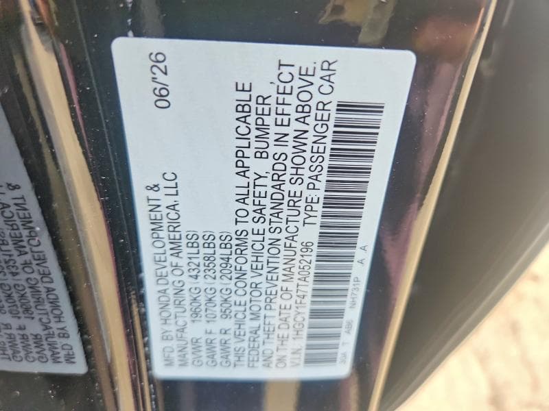 2026 HONDA ACCORD SE 12