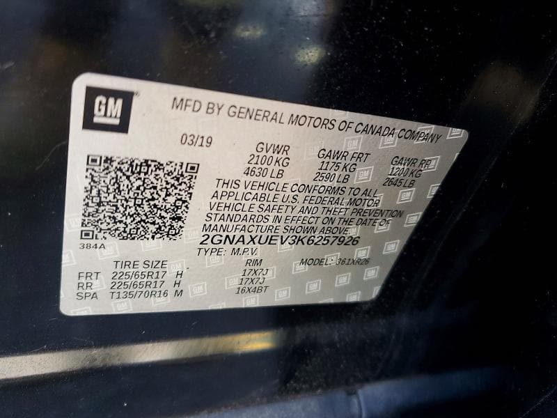 2019 CHEVROLET EQUINOX LT 13