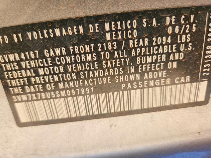2025 VOLKSWAGEN JETTA SE 12