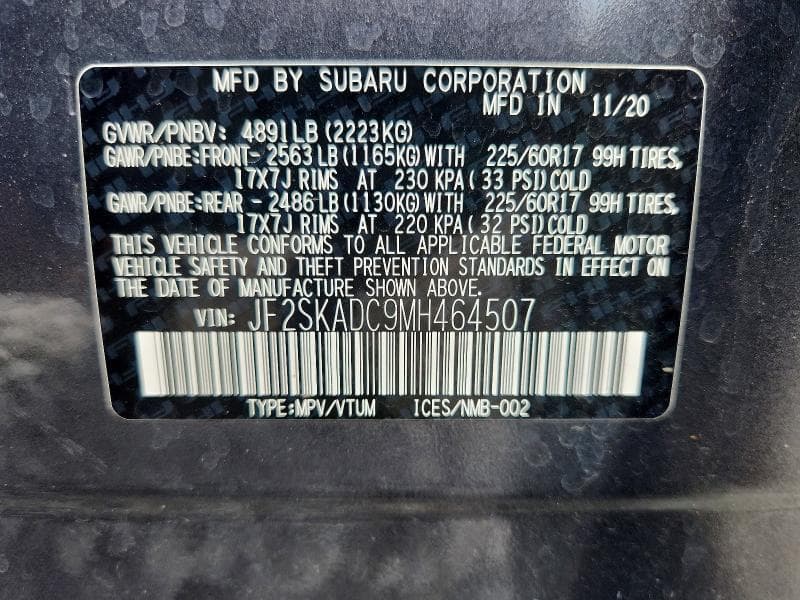 2021 SUBARU FORESTER 14