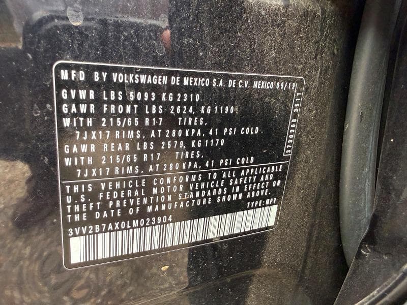 2020 VOLKSWAGEN TIGUAN SE 10