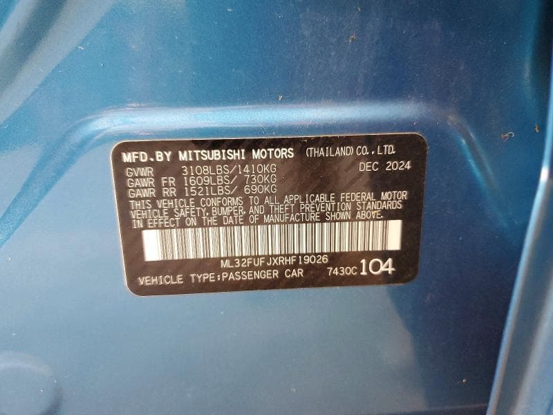 2024 MITSUBISHI MIRAGE G4 ES 12