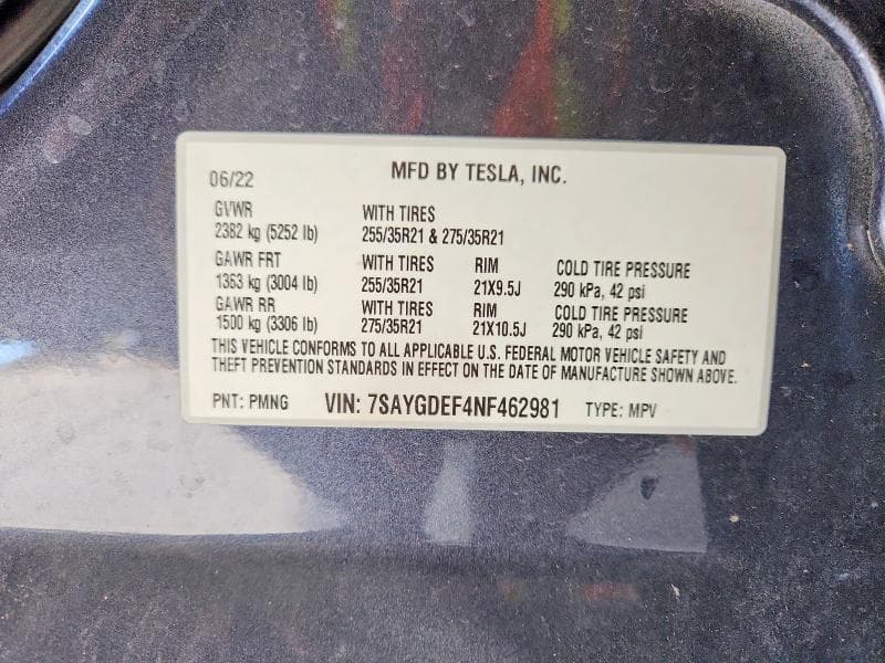 2022 TESLA MODEL Y 12