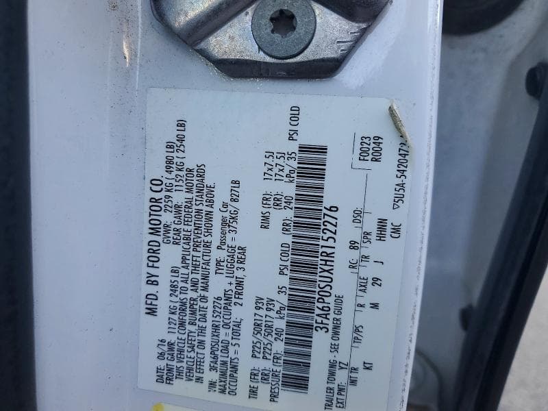 2017 FORD FUSION TITANIUM PHEV 12