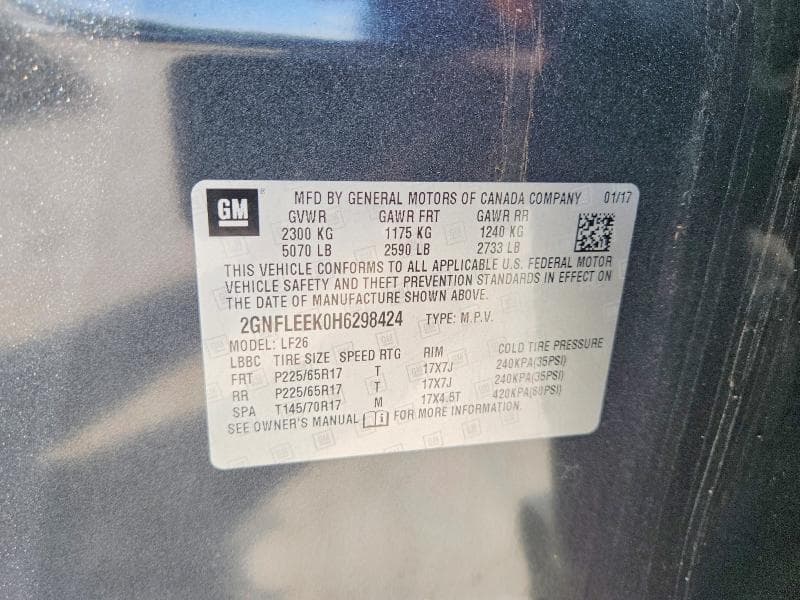 2017 CHEVROLET EQUINOX LS 13