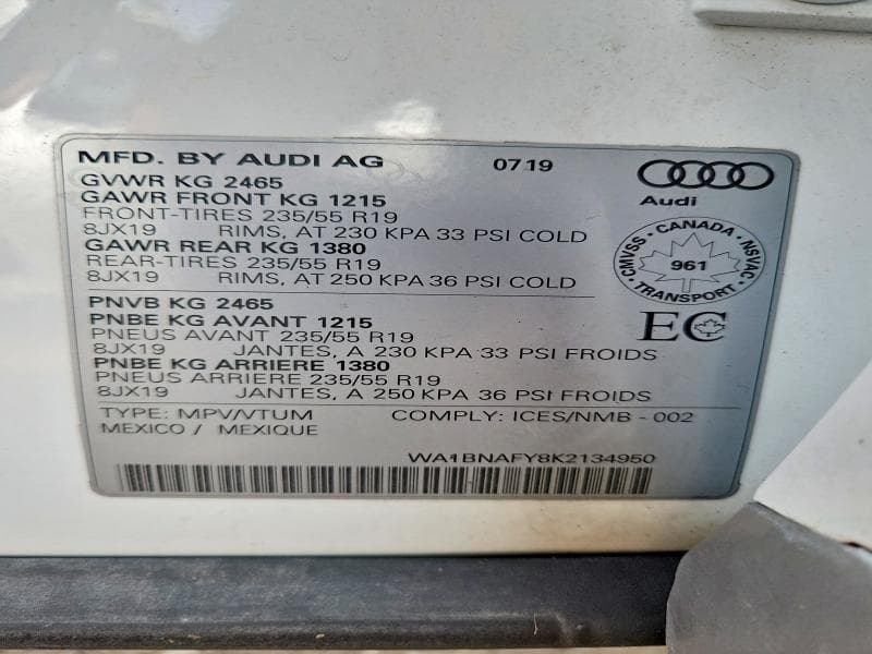 2019 AUDI Q5 PREMIUM PLUS 14