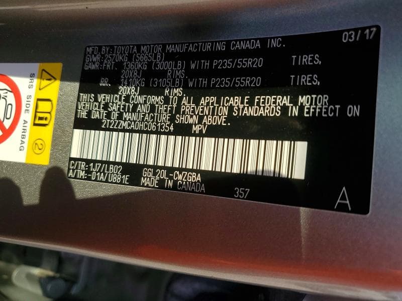 2017 LEXUS RX 350 BASE 14