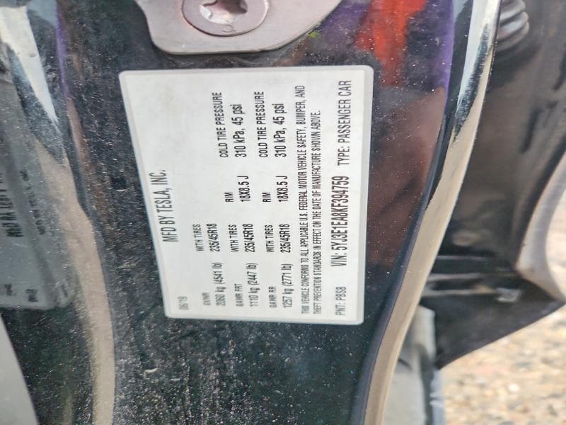 2019 TESLA MODEL 3 14