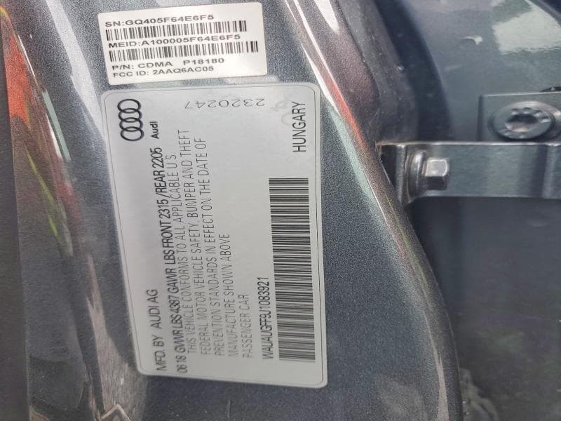 2018 AUDI A3 PREMIUM 12