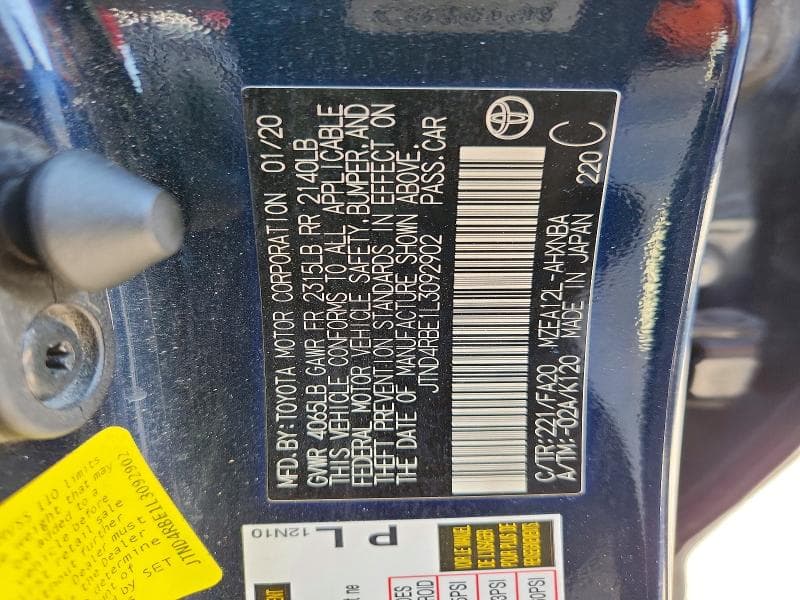 2020 TOYOTA COROLLA HATCHBACK SE 13