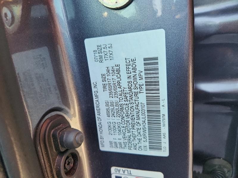 2018 HONDA CR-V LX 14