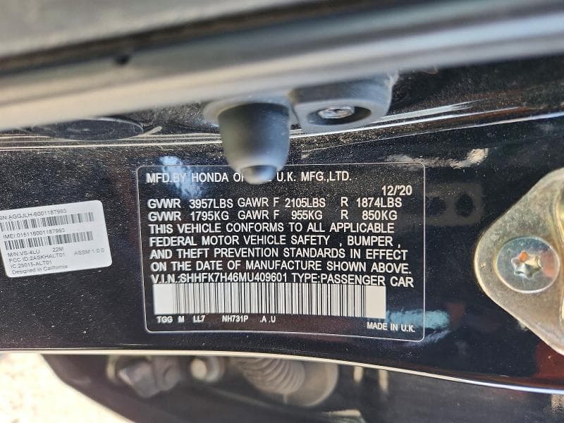 2021 HONDA CIVIC SPORT 13