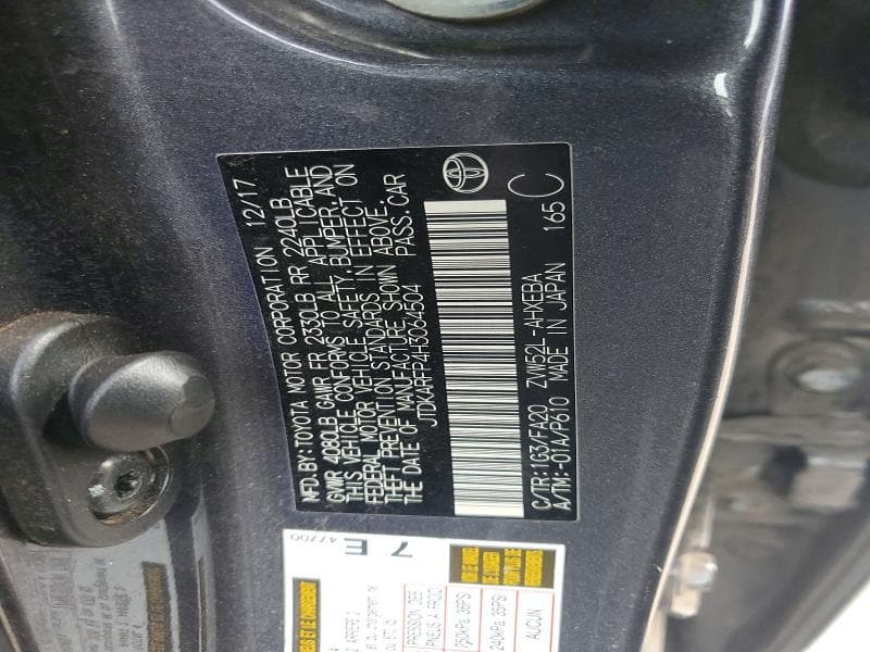 2017 TOYOTA PRIUS PRIME PLUS 12