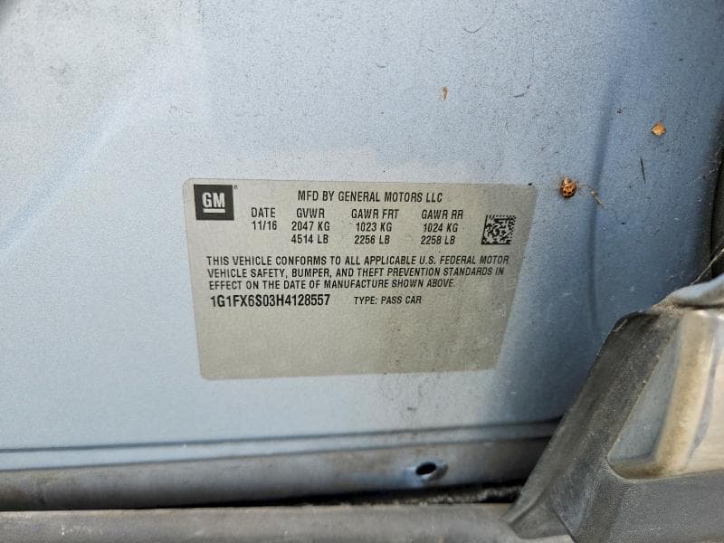 2017 CHEVROLET BOLT EV PREMIER 12