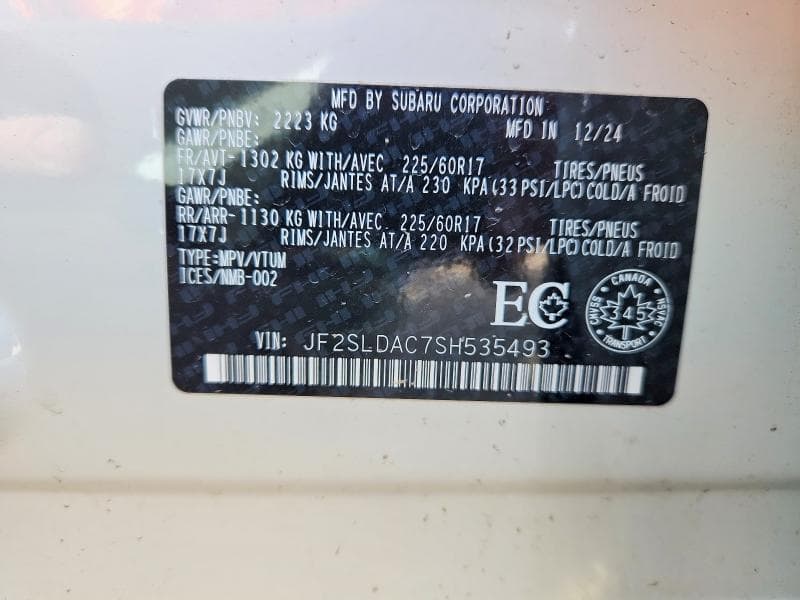 2025 SUBARU FORESTER CONVENIENCE 14