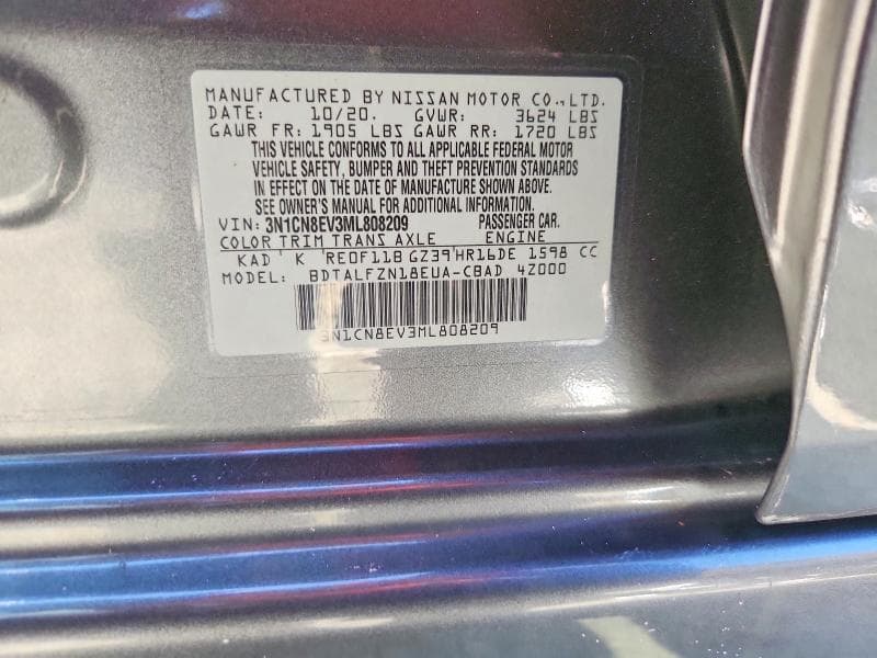 2021 NISSAN VERSA SV 12