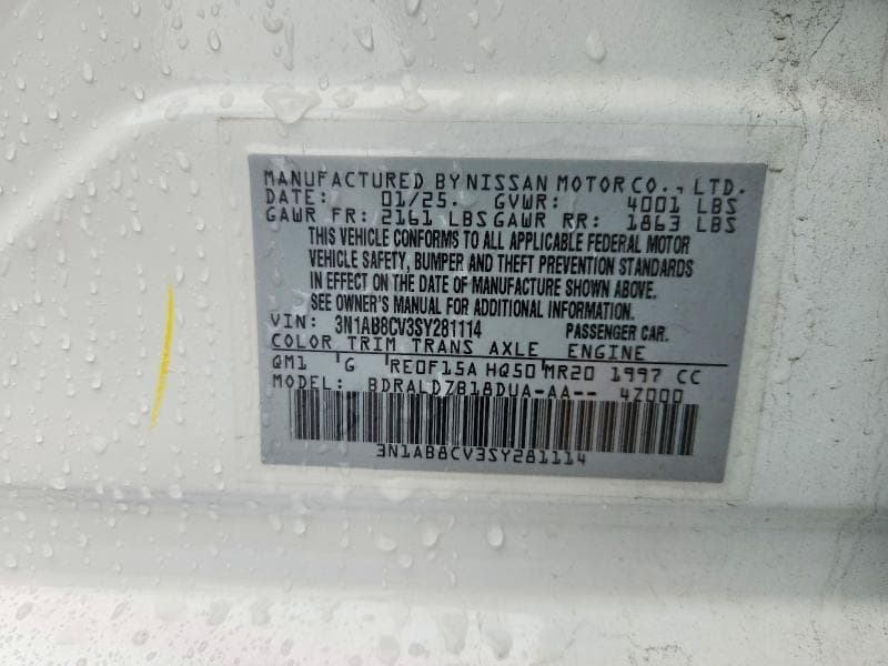 2025 NISSAN SENTRA SV 12